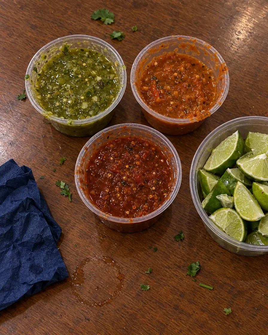 Salsa cups before the grade